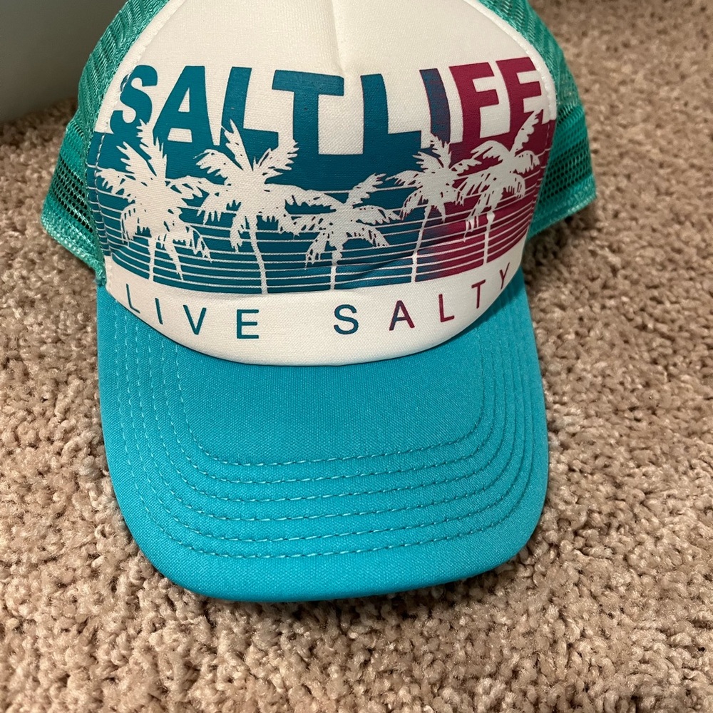 Salt life teal blue hat